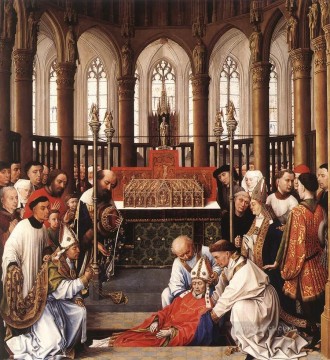 聖フーバートの発掘 オランダの画家 ロジャー・ファン・デル・ウェイデン Oil Paintings